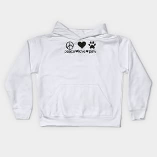 Peace love paw Kids Hoodie